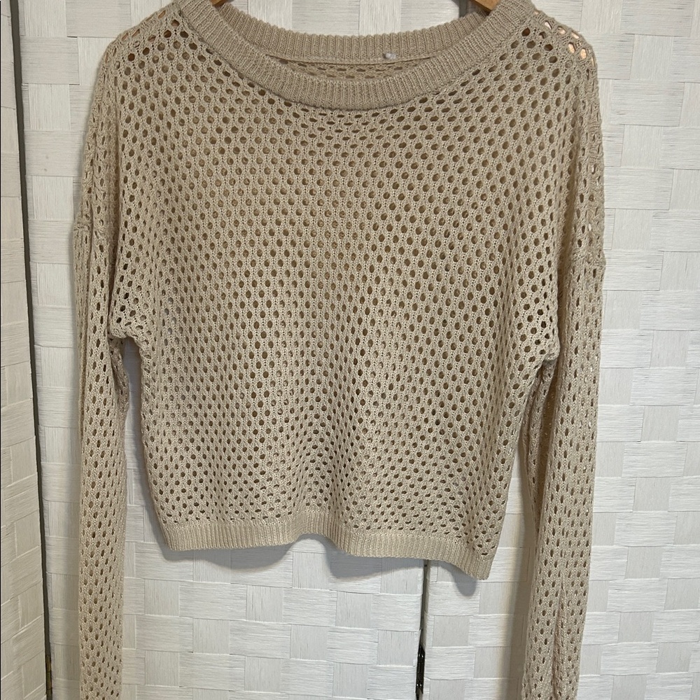 Beige Knit juniors Sweater